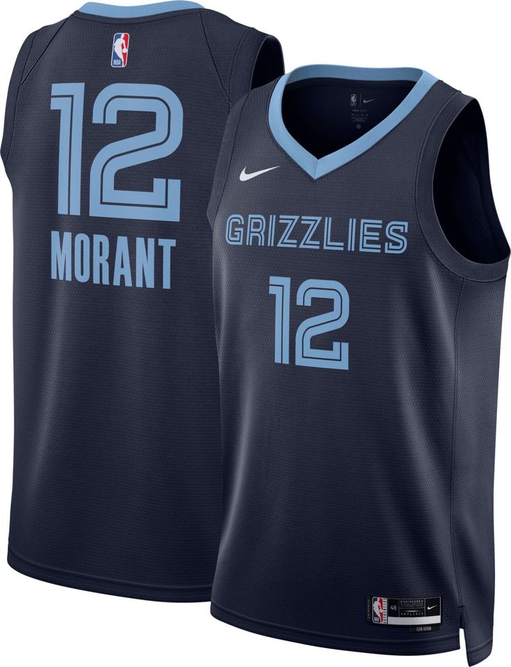 Maillot Swingman Nike Icon Edition Memphis Grizzlies - Marine - Ja Morant - Unisexe