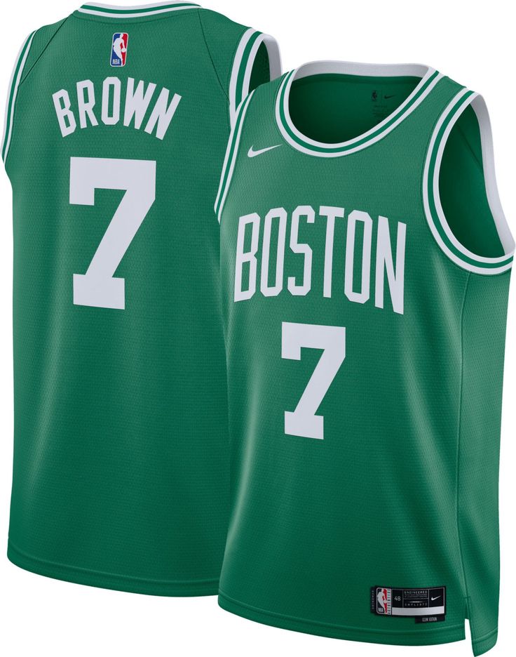 Maillot Swingman Nike Icon Edition Boston Celtics - Kelly Green - Jaylen Brown - Unisexe