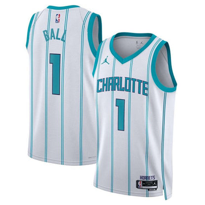 Maillot Swingman Charlotte Hornets Jordan Brand Association Edition - Blanc - LaMelo Ball - Unisexe