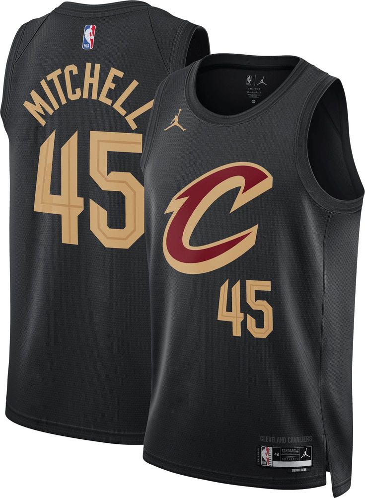Cleveland Cavaliers Jordan Statement Edition Swingman Maillot - Noir - Donovan Mitchell - Unisexe