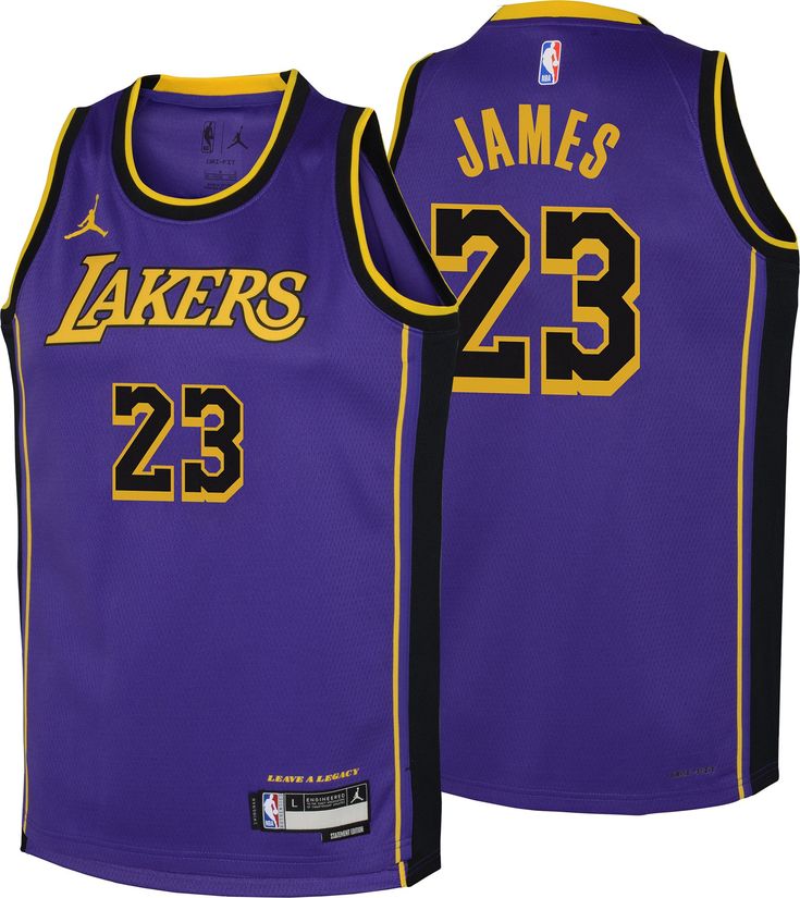 Los Angeles Lakers Jordan Statement Edition Swingman Maillot - Violet - Lebron James - Unisexe