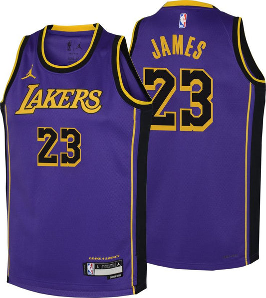 Los Angeles Lakers Jordan Statement Edition Swingman Maillot - Violet - Lebron James - Unisexe