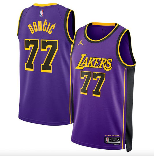Maillot Jordan Brand Statement Edition Swingman des Lakers de Los Angeles - Violet - Luka Dončić - Unisexe